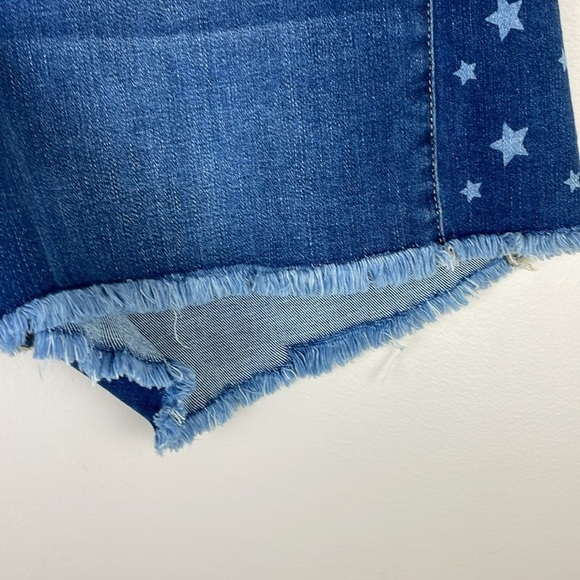 NWOT KanCan Jean Denim Shorts SZ 20 Stars 4th of July Stretch High Rise - Picture 4 of 10